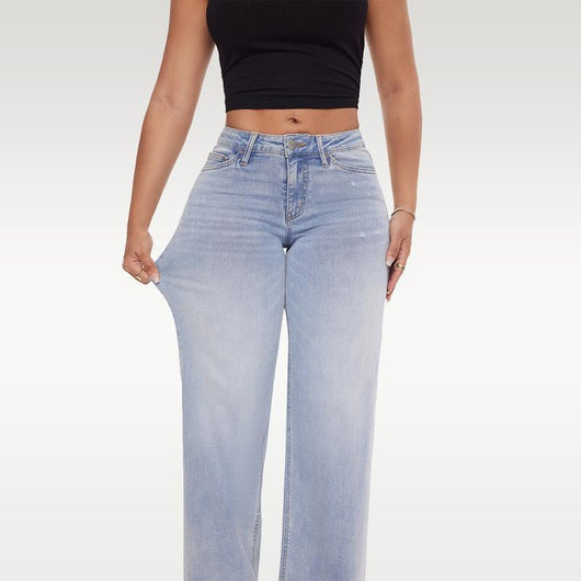 High-Waisted Wide Leg Jeans