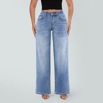 High-Waisted Wide Leg Jeans