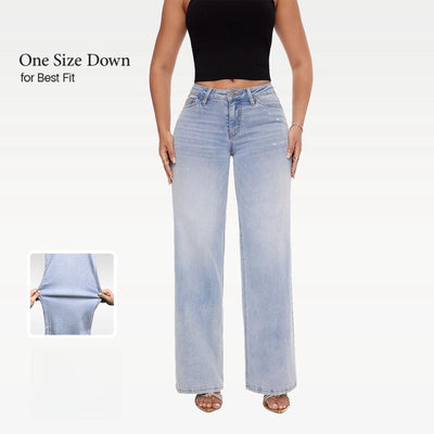 High-Waisted Wide Leg Jeans