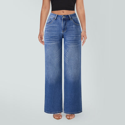 High-Waisted Wide Leg Jeans