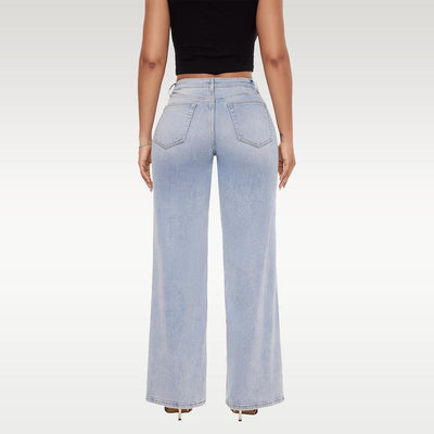 High-Waisted Wide Leg Jeans
