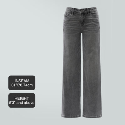 High-Waisted Wide Leg Jeans